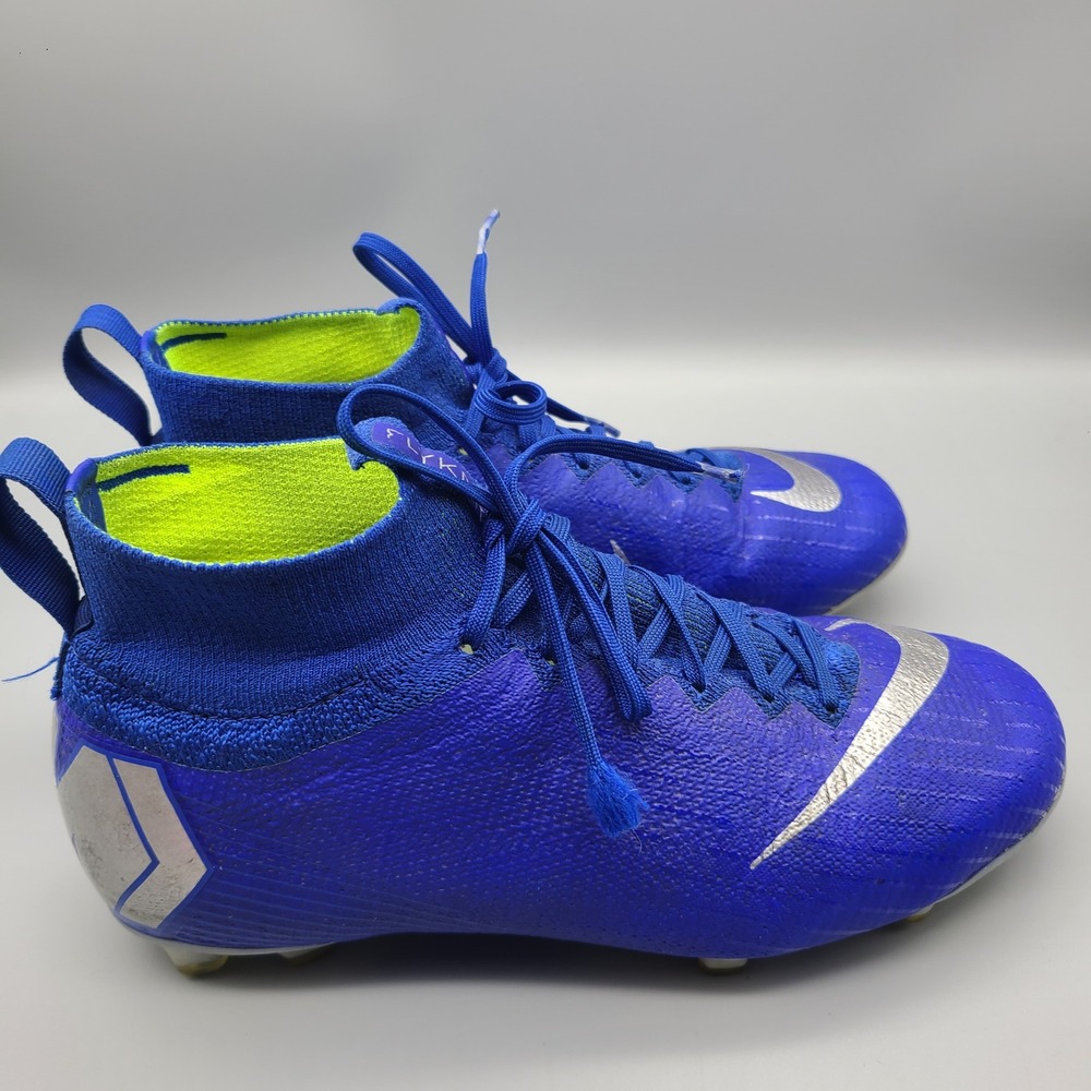 Nike Mercurial Superfly 6 Elite FG Racer Blue Silver Soccer Cleats AH7340-400 5Y